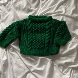 Hand Knit Aran Style Sweater