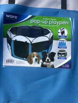Ware Pet Products Deluxe Pop-Up Collapsible Dog Playpen, Medium
