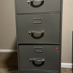 Vertical File Cabinet, 4 drawer, gray