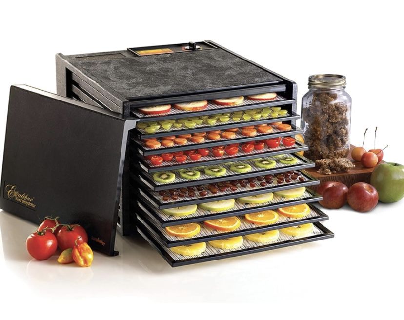 New Excalibur professional Electric Food with with Adjustable Thermostat Accurate Temperature Control Faster and Efficient Drying Includes Guide to De