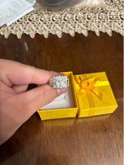 925 silver diamond cut nugget ring