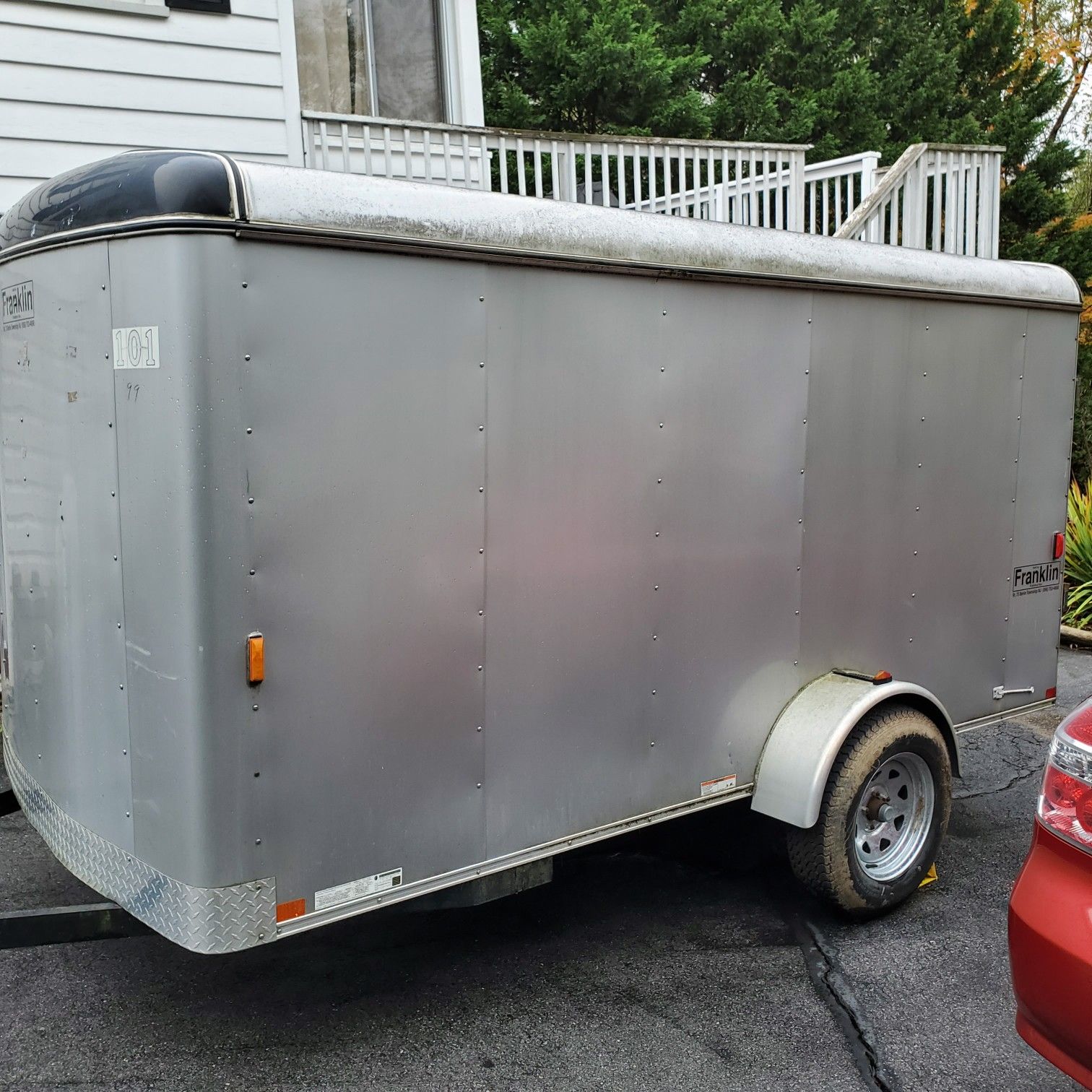 Silver 6x12 enclosed trailer