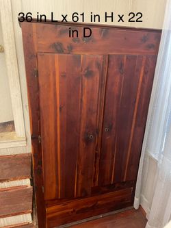 Real Solid Wood Wardrobe Armoire