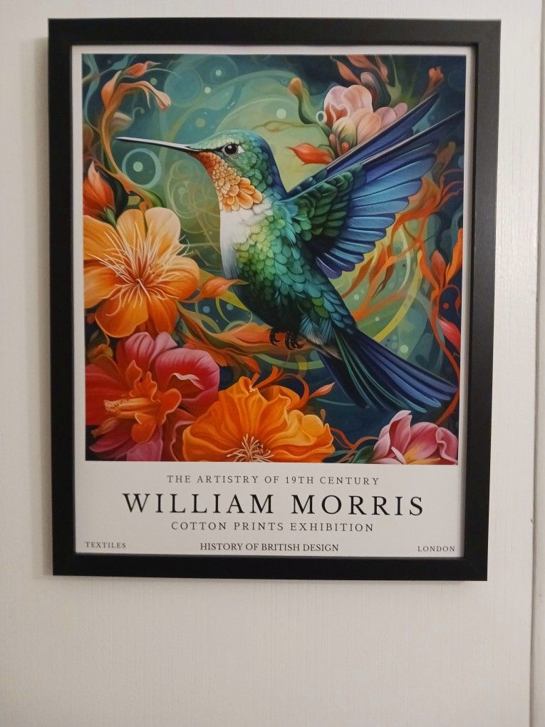 Gorgeous WILLIAM MORRIS Hummingbird Print 