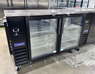 🧊 NEW Commercial Polarman 69" Glass Door Back Bar Cooler NSF ETL