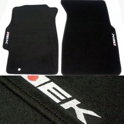 Honda Civic EK Black Rug Floor mats 1996 1997 1998 1999 2000 4 Piece Set. Fits Coupe, Sedan and Hatchback.