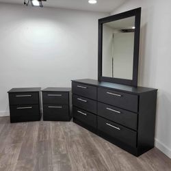 Brand New Dresser with Mirror and 2 Nightstands / Comoda con Espejo y 2 Mesas de Noche Nuevo a Estrenar … Fast Delivery 🚚 