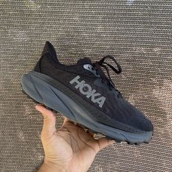 Hoka Challenger ATR 7 Wide Women's Running Shoes in Triple Black,