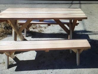 Custom made picnic tables