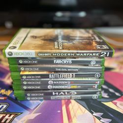 Xbox Game Bundle – 8 Games Total (MW2 + Halo + Far Cry 5 + More) – All Discs – Hawthorne NJ
