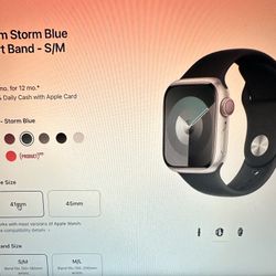 Apple Watch Storm Blue Sport Band