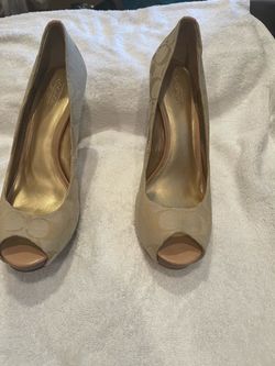 Coach peep toe heels