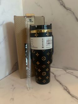 Black & Gold LV Stanley Cup 40 Oz custom