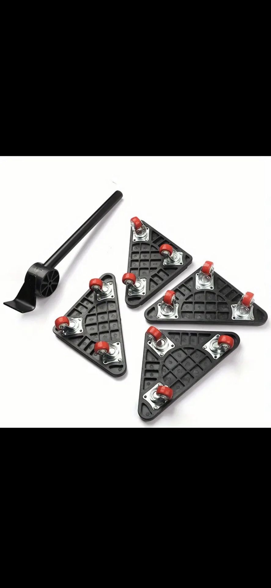 880LB Heavy Duty Metal Labor-Saving Appliance Lifter - 1 Set Furniture Mover Tool with Easy Safe Rollers for Sofas, Refrigerators, Hard Floors - Large