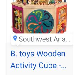 New With Tags $70 Wooden Activity Cube 7 Sides