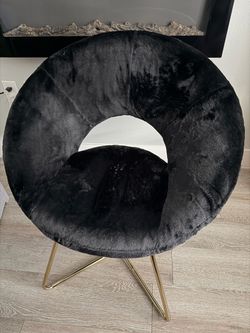 Modern Black Barrel Chair