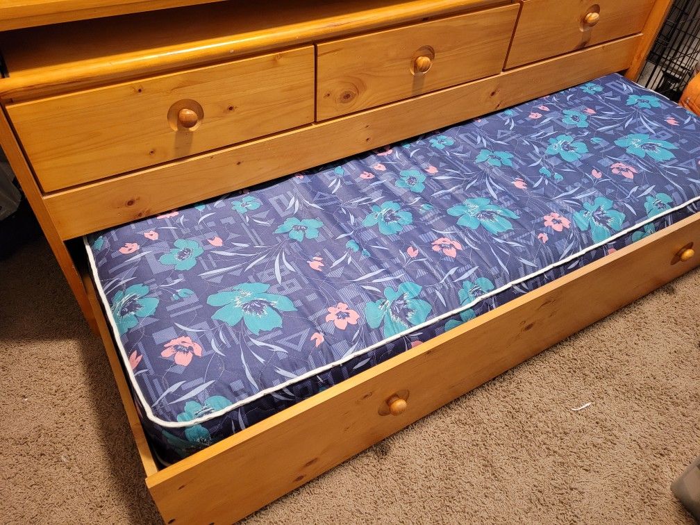 Tradewinds Computer Loft Twin Trundle Bunk Bed for Sale in