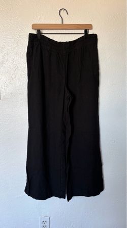 A new day  lack linen/Rayon flare pants with elastic waist size L made in India