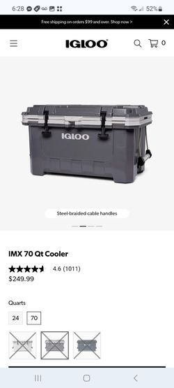 Igloo IMX 70 Qt Cooler $125