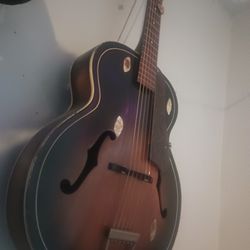 1960s Archtop Acoustic Guitar Harmony 