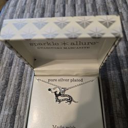 Plated Sterling Silver Necklace.  