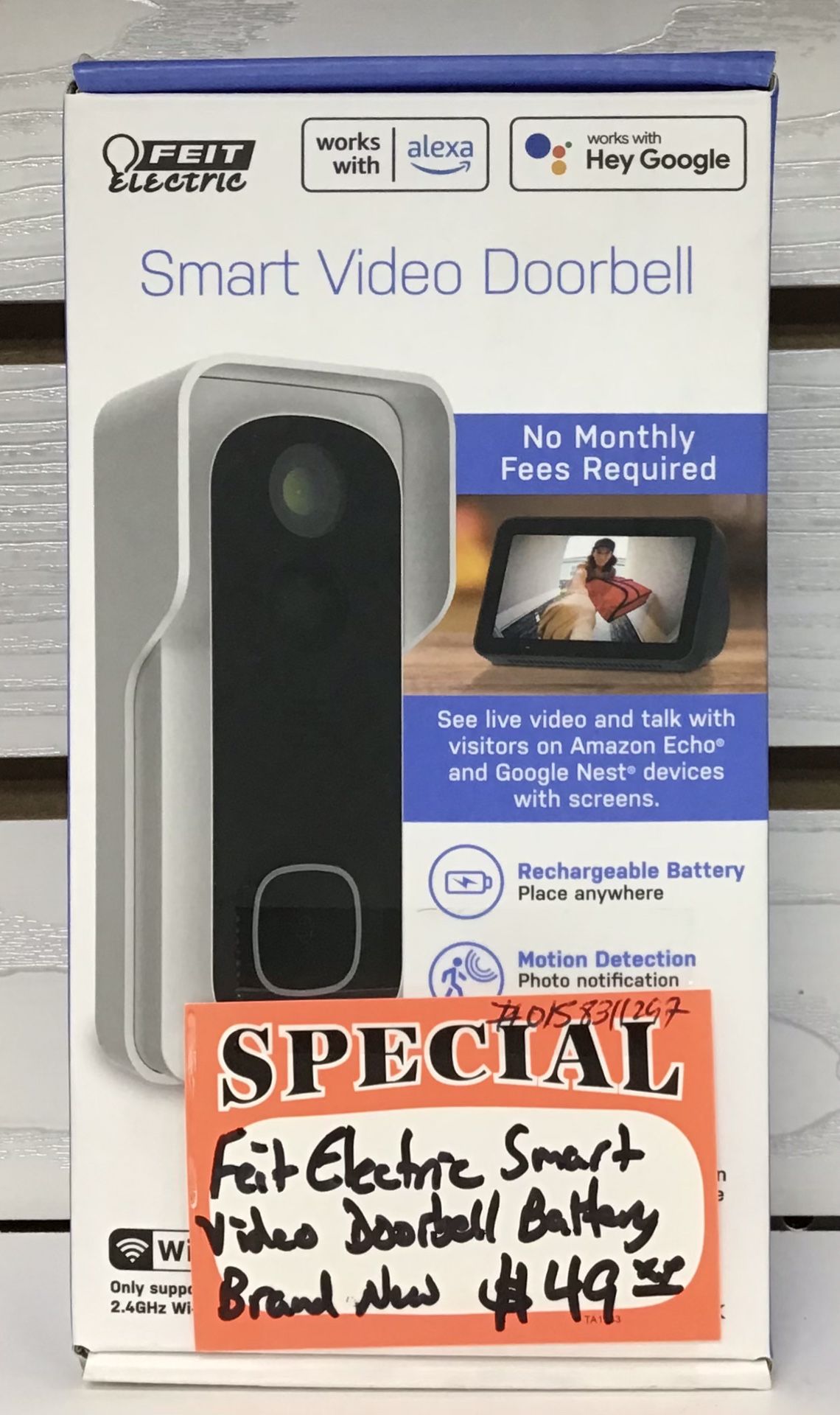 Feit Electric Smart Video Doorbell Battery Brand New