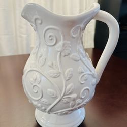 White Pitcher Vase