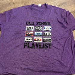 VTG Old School t-shirt, Vintage Music Tape tee, Retro Shirt, 80s 100% cotton size 5XL
