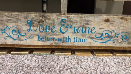 Homemade cute wine rack!