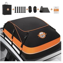 Sailnovo Rooftop Cargo Carrier Waterproof 20 Cubic Feet Car  Roof Cargo Bag for All Cars with/Without Rack, Includes Anti-Slip Mat