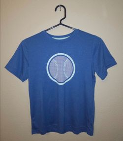 Xersion - Quick Dri - Boys - Medium (10/12) - Performance Shirt - Short Sleeve - Polyester - Baseball Graphic - Blue