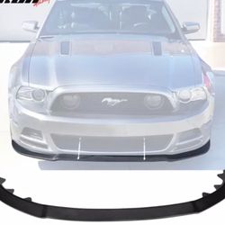 Fits 13-14 Ford Mustang GT Style Front Bumper Lip Spoiler Unpainted Black PU