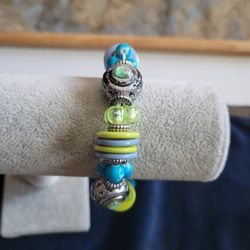 Green And Turquoise Bracelet