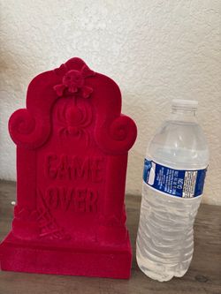 Game Over Tombstone Halloween Decoration