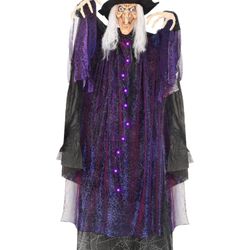 Halloween Animated Props for Halloween Party, Haunted House, Indoor Outdoor Decorations (Hanging Witch)