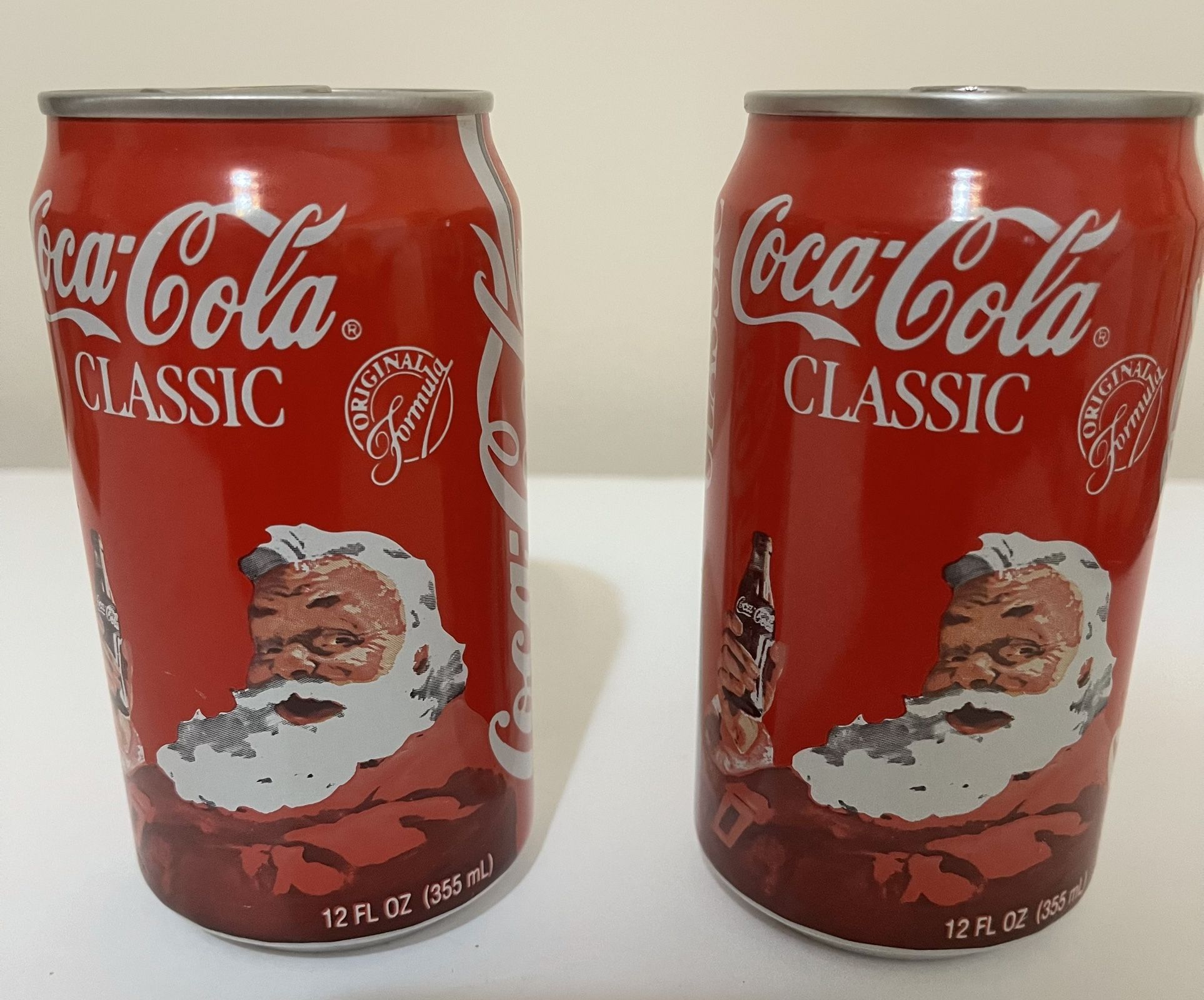Vintage 1986 Unopened Set Of Two Coca Cola Cans