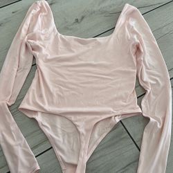 NWT Nulu Square Neck Long Sleeve Bodysuit 