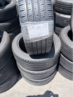 215/45/17 Set Of 4 Tires Like New 98% Tread Life Installed And Balanced // ¡Variedad De Llantas Como Nuevas Pregunte Por Su Medida!