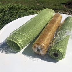 3 Rolls Wreath Making Fabric Or Table Runners