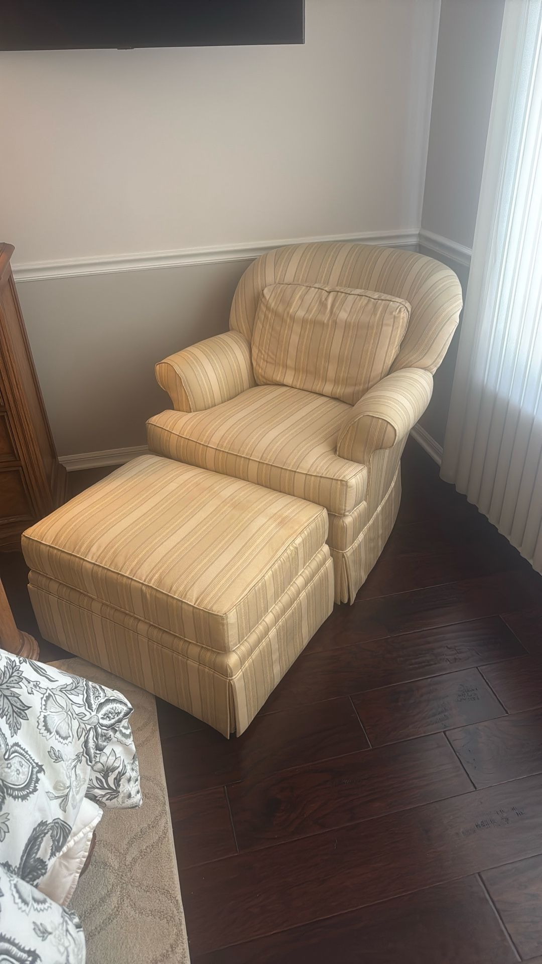 Thomasville Chair And Ottoman