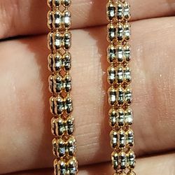 10k Rose Gold 3.5mm Ice Link Chain