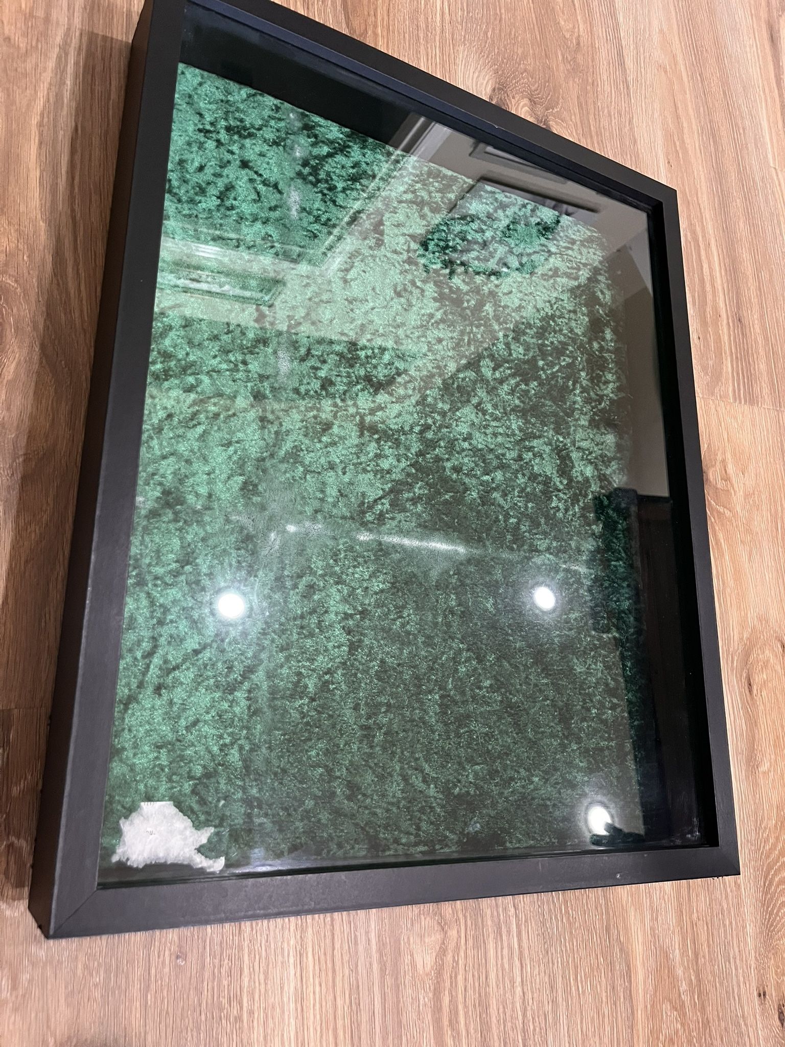 Large black framed hangable shadowbox
