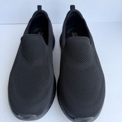 SKECHERS GO WALK NOW DEMI SLIP-ON BLACK SNEAKERS WOMAN SIZE 11  WIDE GOGA MAT