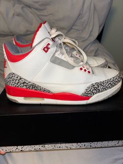 Fire red 3s size 10