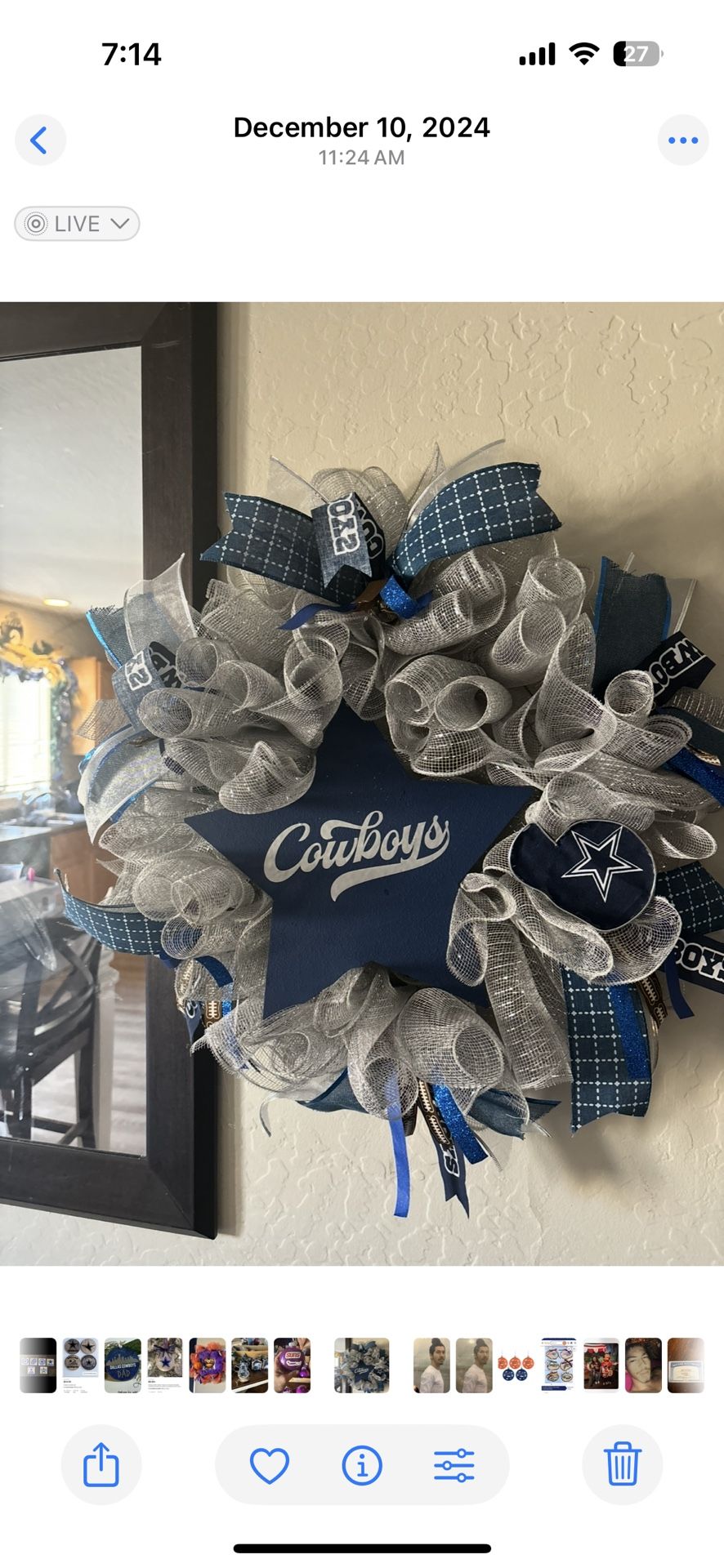 Dallas Cowboys Wreath