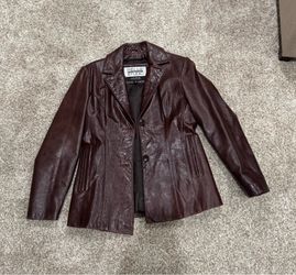 Pelle Studio Wilsons Leather Brown Textured Leather Jacket - Size Small