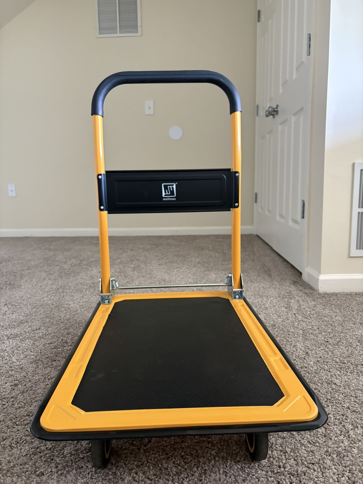 Wellmax Pushcart Dolly Yellow Color 330lbs Capacity -Like New