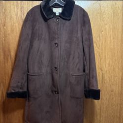 Vintage Talbots Brown Coat with Fur