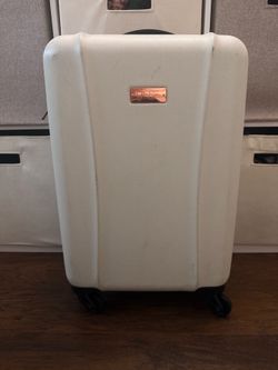 White Hard Shell Carry-On Suitcase – Good Condition