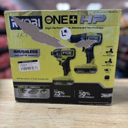 ONE+ HP 18V Brushless Cordless 1/2 in. Drill/Driver and Impact Driver Kit w/(2) 2.0 Ah Batteries, Charger, and Bag